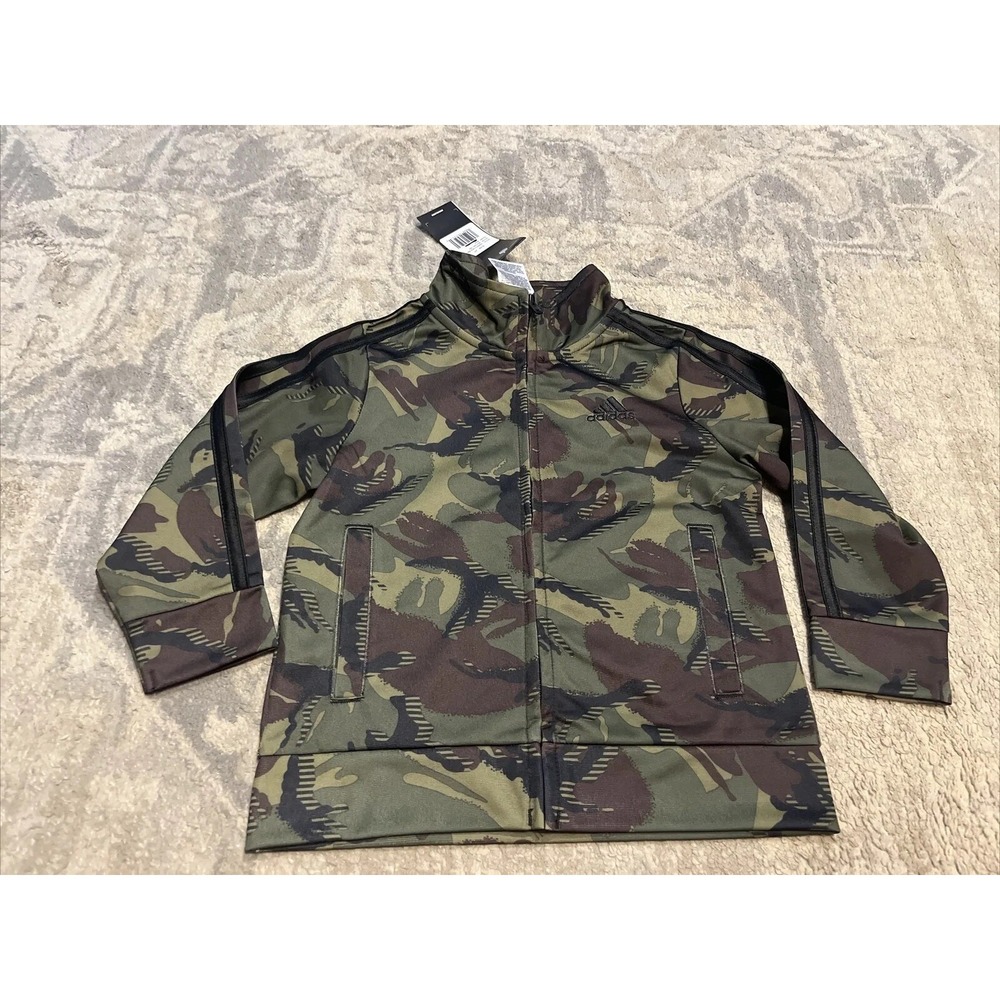 Adidas Track Sz 2T 2 Toddler Boy‎ Camo Jacket Zip New